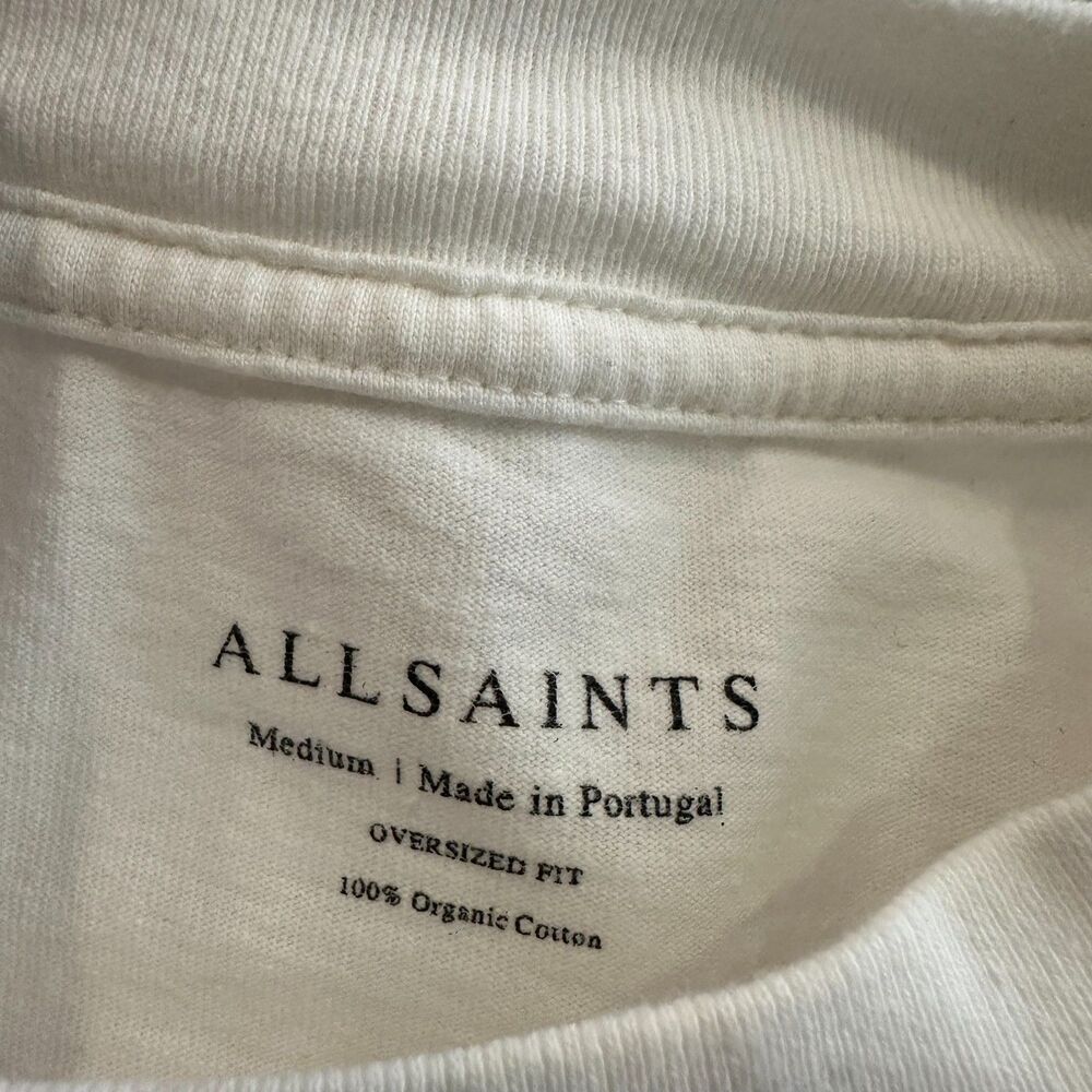ALLSAINTS Wavy Oversized Crew Neck T-Shirt Size M - Picture 3 of 6